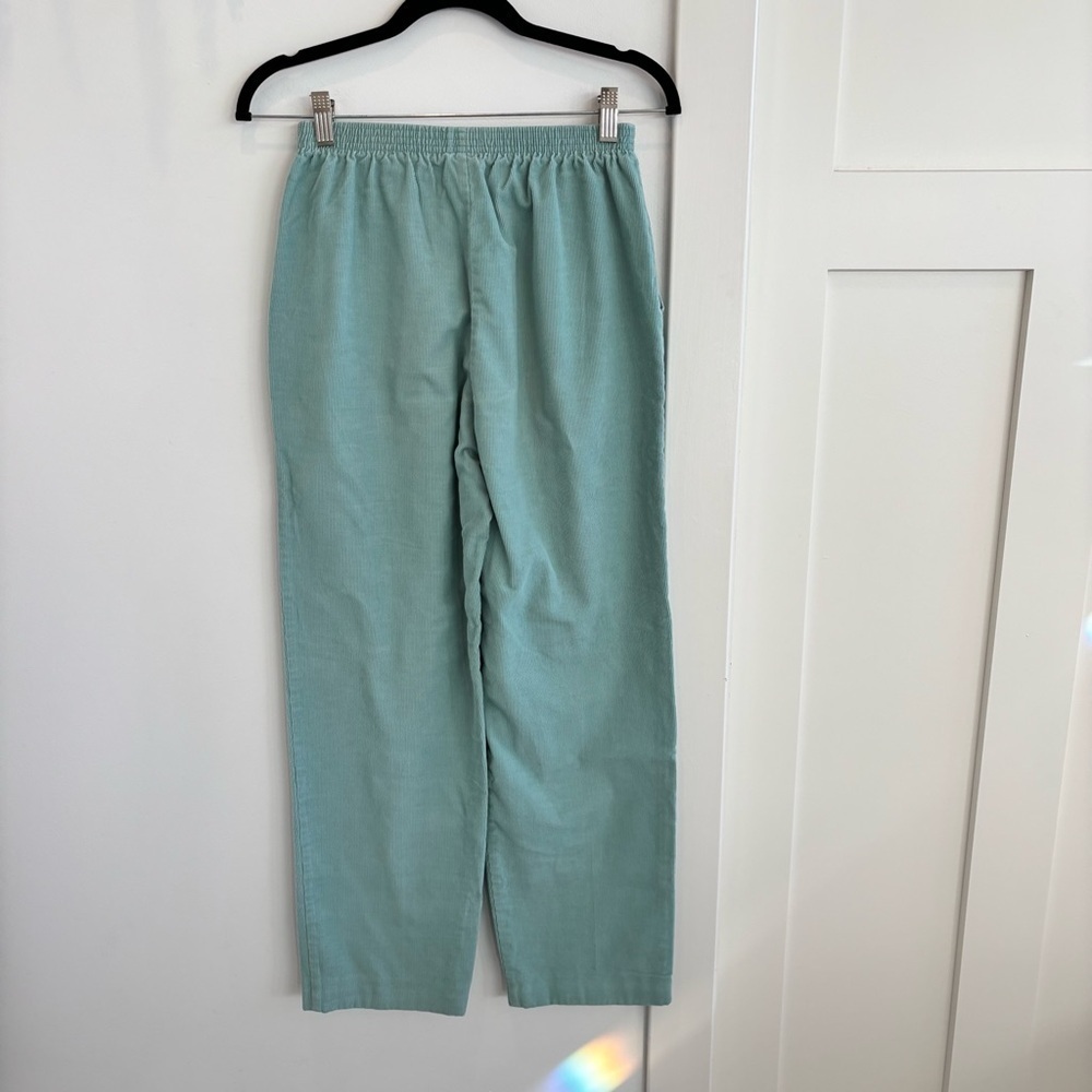Alfred Dunner Vintage Seafoam Green Women's Corduroy Pants Made in USA Size 8 - Picture 6 of 10